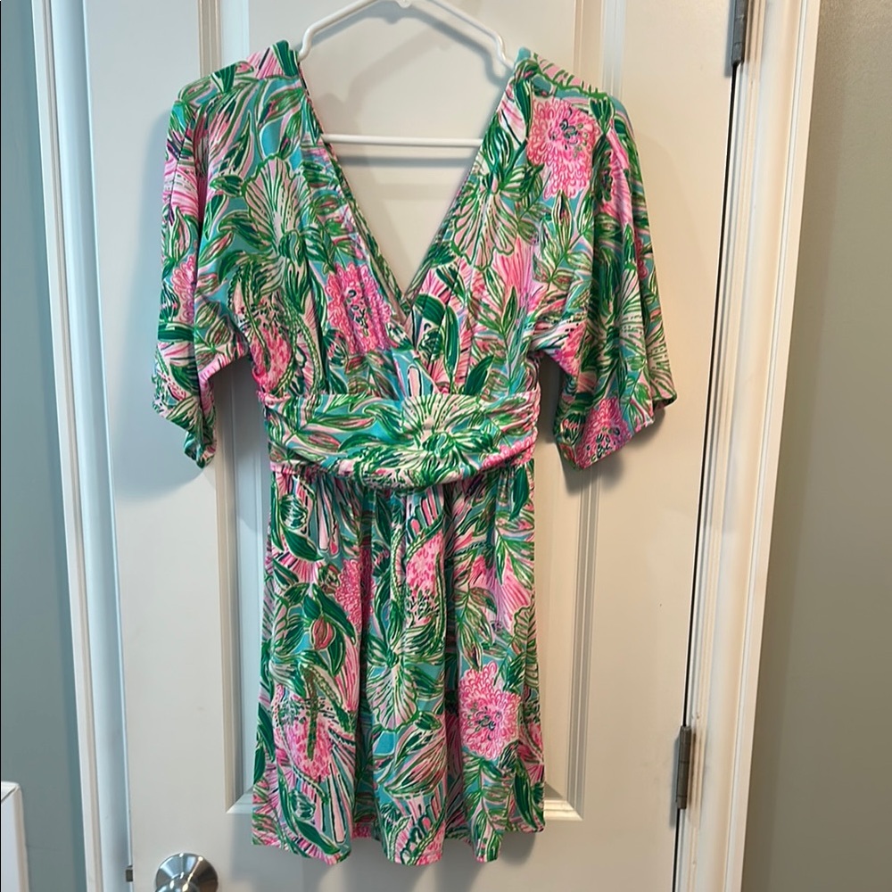 Lily Pulitzer Floral V-Neck Dress/romper